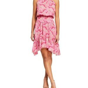{A.L.C.} Cody Floral-Print Asymmetrical Blouson Halter Dress, Size 4